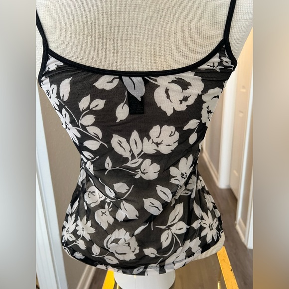 New York & Company Intimates | floral sheer cami size XL mesh tank top - Picture 2 of 3